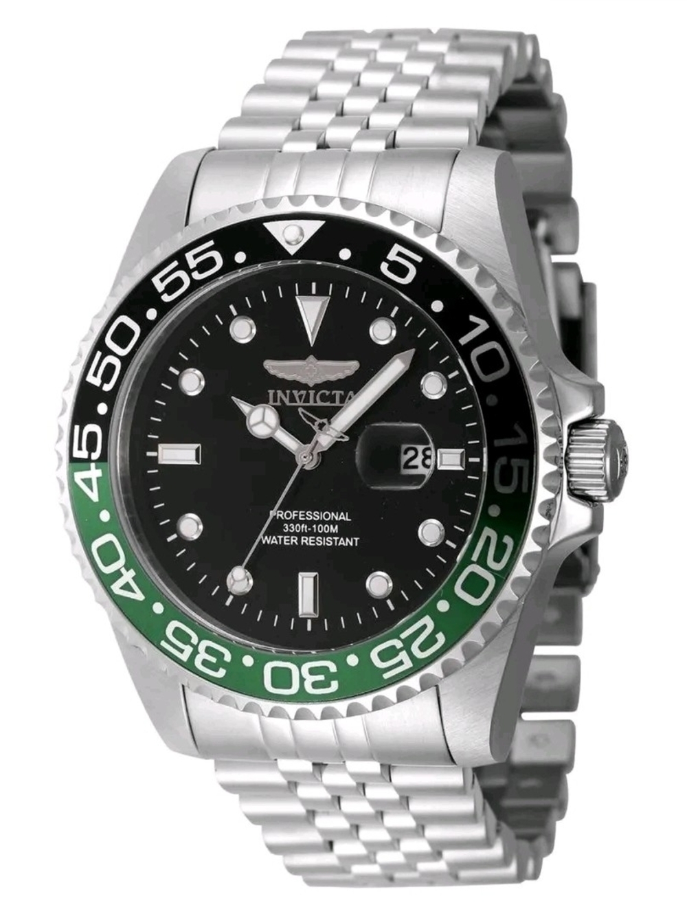 NEW ⌚️ Invicta Grand Diver Men's Watch - 47mm Steel Pepsi Green Black Dial 48387